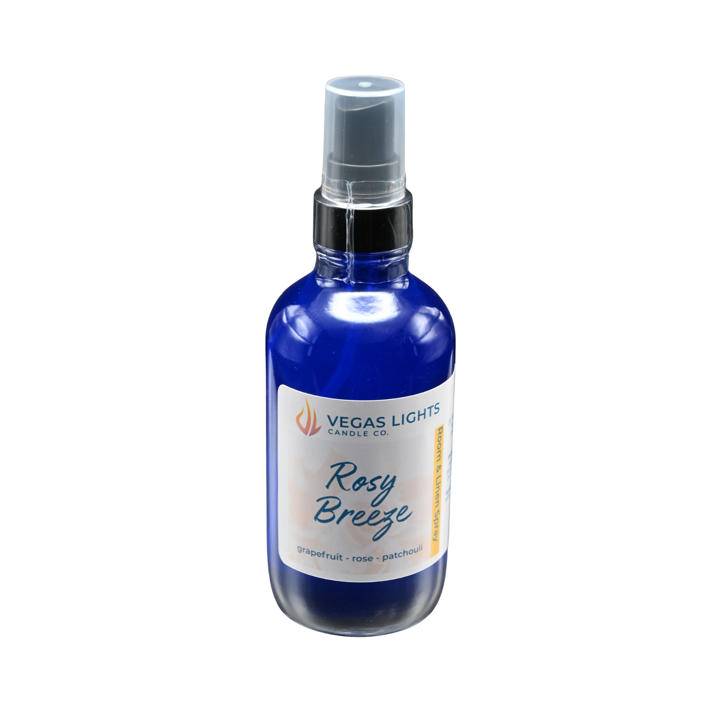 Vegas Lights Candle Co. Rosy Breeze spray bottle on a white background